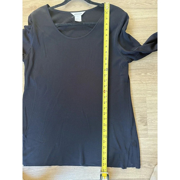Exclusively Misook Women’s L Black Acrylic Knit Long Sleeve Top Scoop Neck - Picture 7 of 8